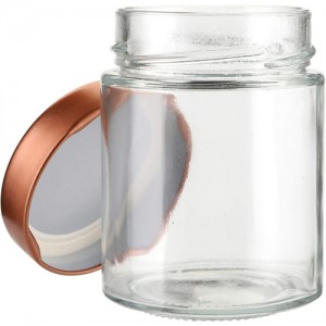 12 包 6 盎司玻璃罐，带金盖的透明圆形蜡烛罐，空食品储存容器，酸奶罐头、香料、粉末、液体